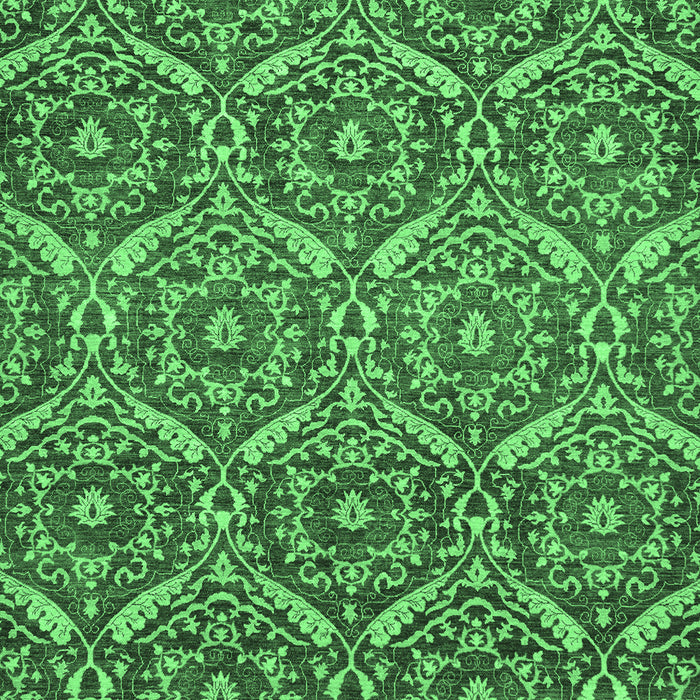 Machine Washable Abstract Emerald Green Modern Area Rugs, wshabs50emgrn