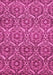 Machine Washable Abstract Pink Modern Rug, wshabs50pnk