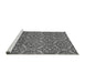 Sideview of Machine Washable Abstract Gray Modern Rug, wshabs50gry