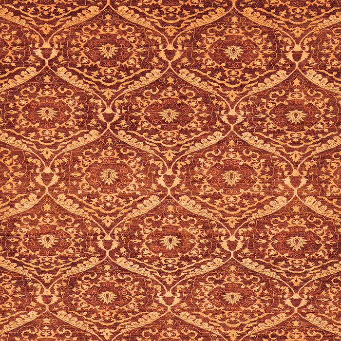 Square Machine Washable Abstract Orange Modern Area Rugs, wshabs50org