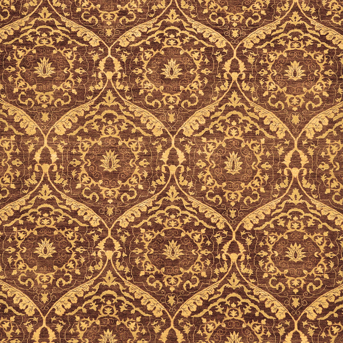Machine Washable Abstract Brown Modern Rug, wshabs50brn