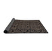 Sideview of Abstract Dark Almond Brown Modern Rug, abs5100