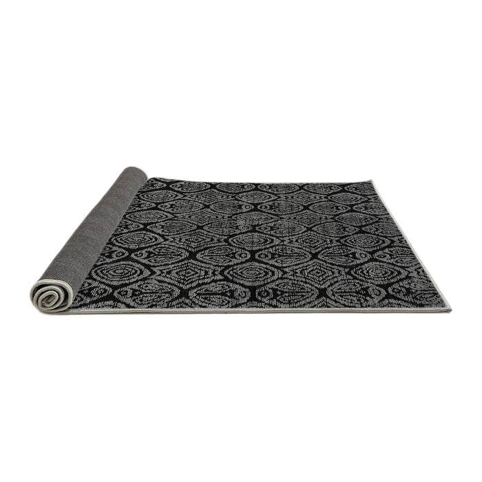 Sideview of Abstract Gray Modern Rug, abs5100gry