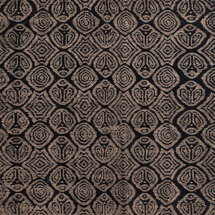 Square Abstract Dark Almond Brown Modern Rug, abs5100