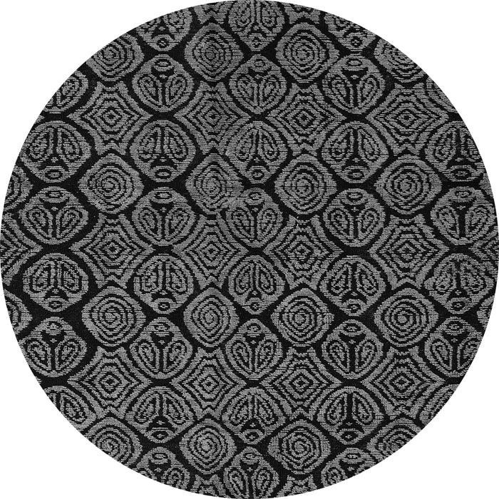Round Abstract Gray Modern Rug, abs5100gry