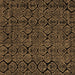 Square Machine Washable Abstract Brown Modern Rug, wshabs5100brn