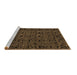 Sideview of Machine Washable Abstract Brown Modern Rug, wshabs5100brn