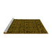 Sideview of Machine Washable Abstract Yellow Modern Rug, wshabs5100yw