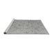 Sideview of Machine Washable Abstract Gray Modern Rug, wshabs5101gry