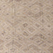 Square Abstract Dark Almond Brown Modern Rug, abs5101