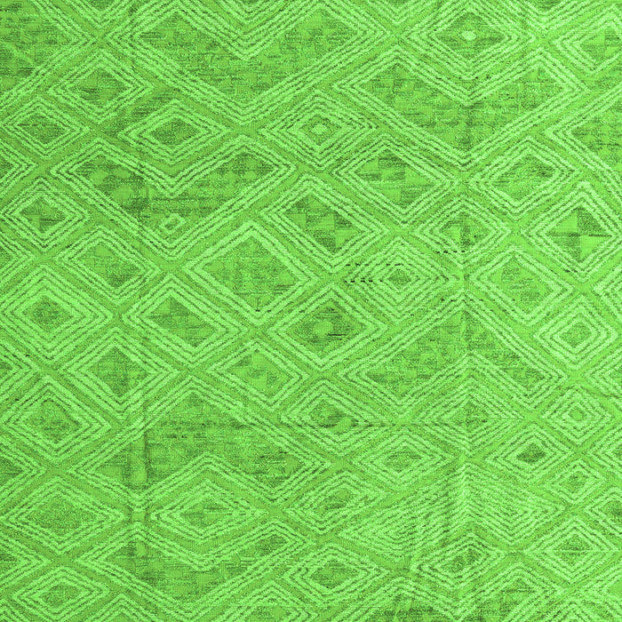 Square Machine Washable Abstract Green Modern Area Rugs, wshabs5101grn