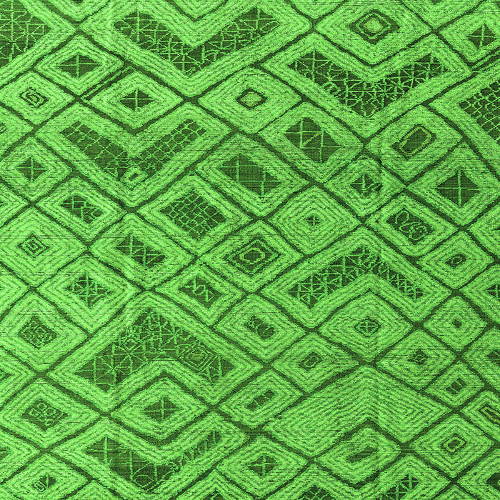 Square Machine Washable Abstract Green Modern Area Rugs, wshabs5102grn