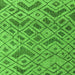 Square Machine Washable Abstract Green Modern Area Rugs, wshabs5102grn