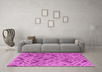 Machine Washable Abstract Pink Modern Rug, wshabs5102pnk