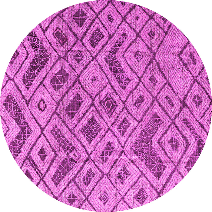 Round Machine Washable Abstract Pink Modern Rug, wshabs5102pnk