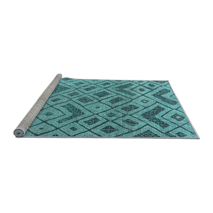 Sideview of Machine Washable Abstract Light Blue Modern Rug, wshabs5102lblu