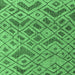 Square Machine Washable Abstract Emerald Green Modern Area Rugs, wshabs5102emgrn