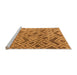 Sideview of Machine Washable Abstract Orange Modern Area Rugs, wshabs5102org