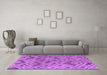 Machine Washable Abstract Purple Modern Area Rugs in a Living Room, wshabs5102pur