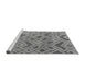 Sideview of Machine Washable Abstract Gray Modern Rug, wshabs5102gry