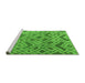 Sideview of Machine Washable Abstract Green Modern Area Rugs, wshabs5102grn