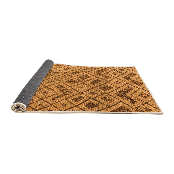 Sideview of Abstract Orange Modern Rug, abs5102org