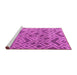 Sideview of Machine Washable Abstract Pink Modern Rug, wshabs5102pnk