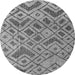 Round Abstract Gray Modern Rug, abs5102gry