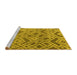 Sideview of Machine Washable Abstract Yellow Modern Rug, wshabs5102yw