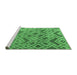 Sideview of Machine Washable Abstract Emerald Green Modern Area Rugs, wshabs5102emgrn