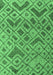 Machine Washable Abstract Emerald Green Modern Area Rugs, wshabs5102emgrn