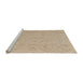 Sideview of Machine Washable Abstract Camel Brown Rug, wshabs5103