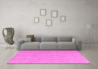 Machine Washable Abstract Pink Modern Rug, wshabs5103pnk