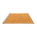 Sideview of Machine Washable Abstract Orange Modern Area Rugs, wshabs5103org