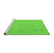 Sideview of Machine Washable Abstract Green Modern Area Rugs, wshabs5103grn