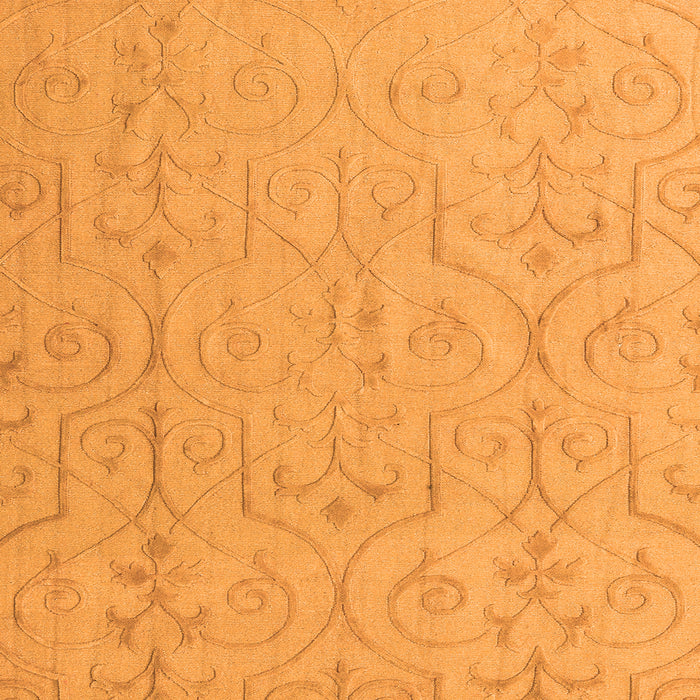 Square Machine Washable Abstract Orange Modern Area Rugs, wshabs5103org