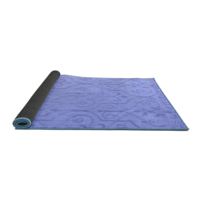Sideview of Abstract Blue Modern Rug, abs5103blu