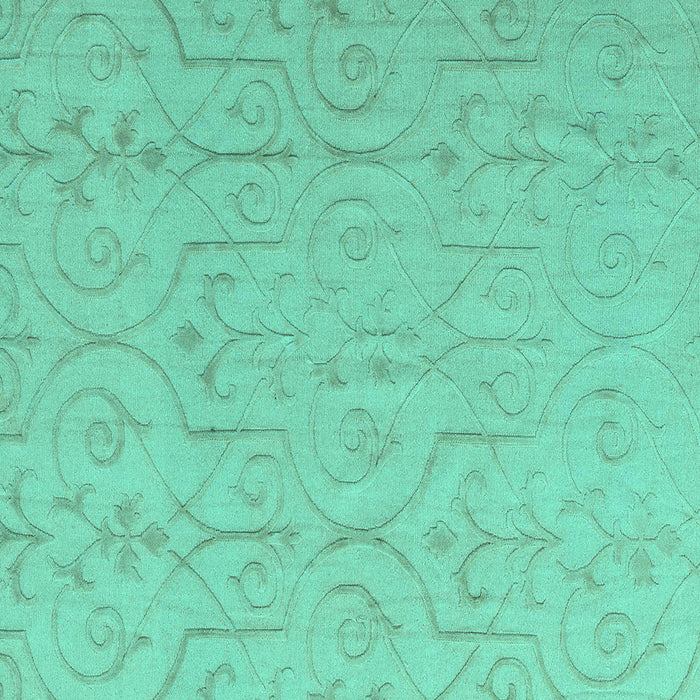Square Machine Washable Abstract Turquoise Modern Area Rugs, wshabs5103turq