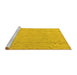 Sideview of Machine Washable Abstract Yellow Modern Rug, wshabs5103yw