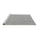 Sideview of Machine Washable Abstract Gray Modern Rug, wshabs5103gry