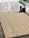 Machine Washable Abstract Camel Brown Rug in a Family Room, wshabs5103