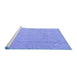 Sideview of Machine Washable Abstract Blue Modern Rug, wshabs5103blu