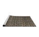 Sideview of Machine Washable Abstract Camel Brown Rug, wshabs5104