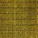 Square Machine Washable Abstract Yellow Modern Rug, wshabs5104yw