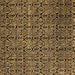 Square Machine Washable Abstract Brown Modern Rug, wshabs5104brn