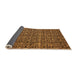 Sideview of Abstract Orange Modern Rug, abs5104org