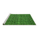 Sideview of Machine Washable Abstract Green Modern Area Rugs, wshabs5104grn