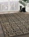 Machine Washable Abstract Camel Brown Rug in a Family Room, wshabs5104