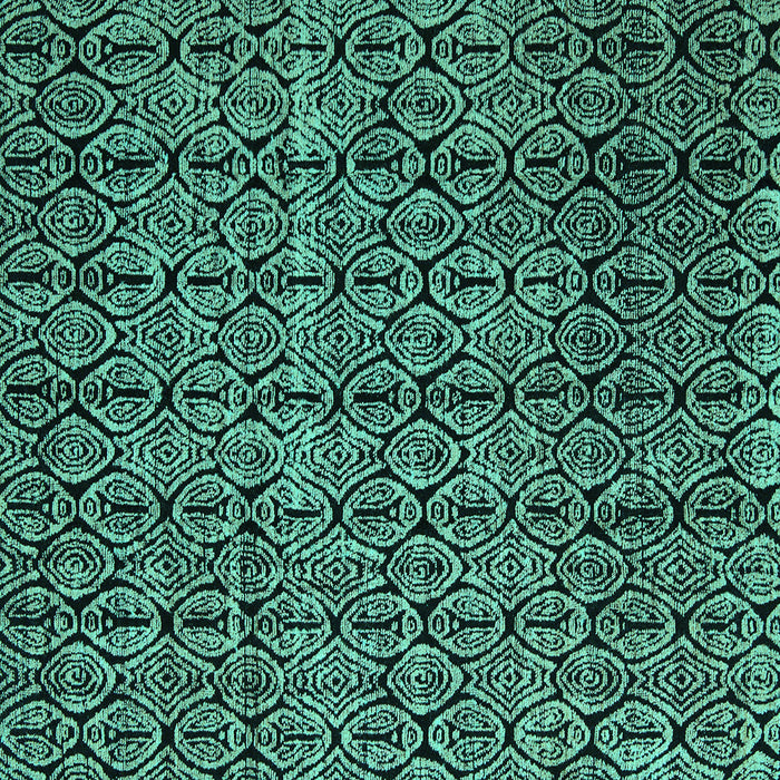 Square Abstract Turquoise Modern Rug, abs5104turq