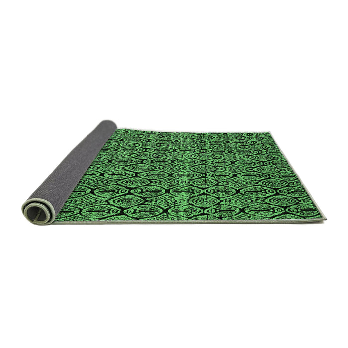 Sideview of Abstract Emerald Green Modern Rug, abs5104emgrn